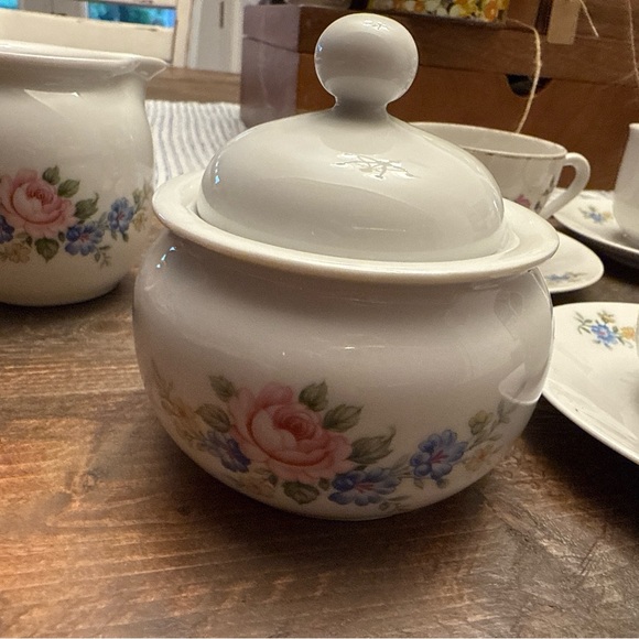 Vintage Wissterliug, Schwarzenbach Bavaria Germany Floral Tea set Lot Of 17 Rare - Picture 7 of 16